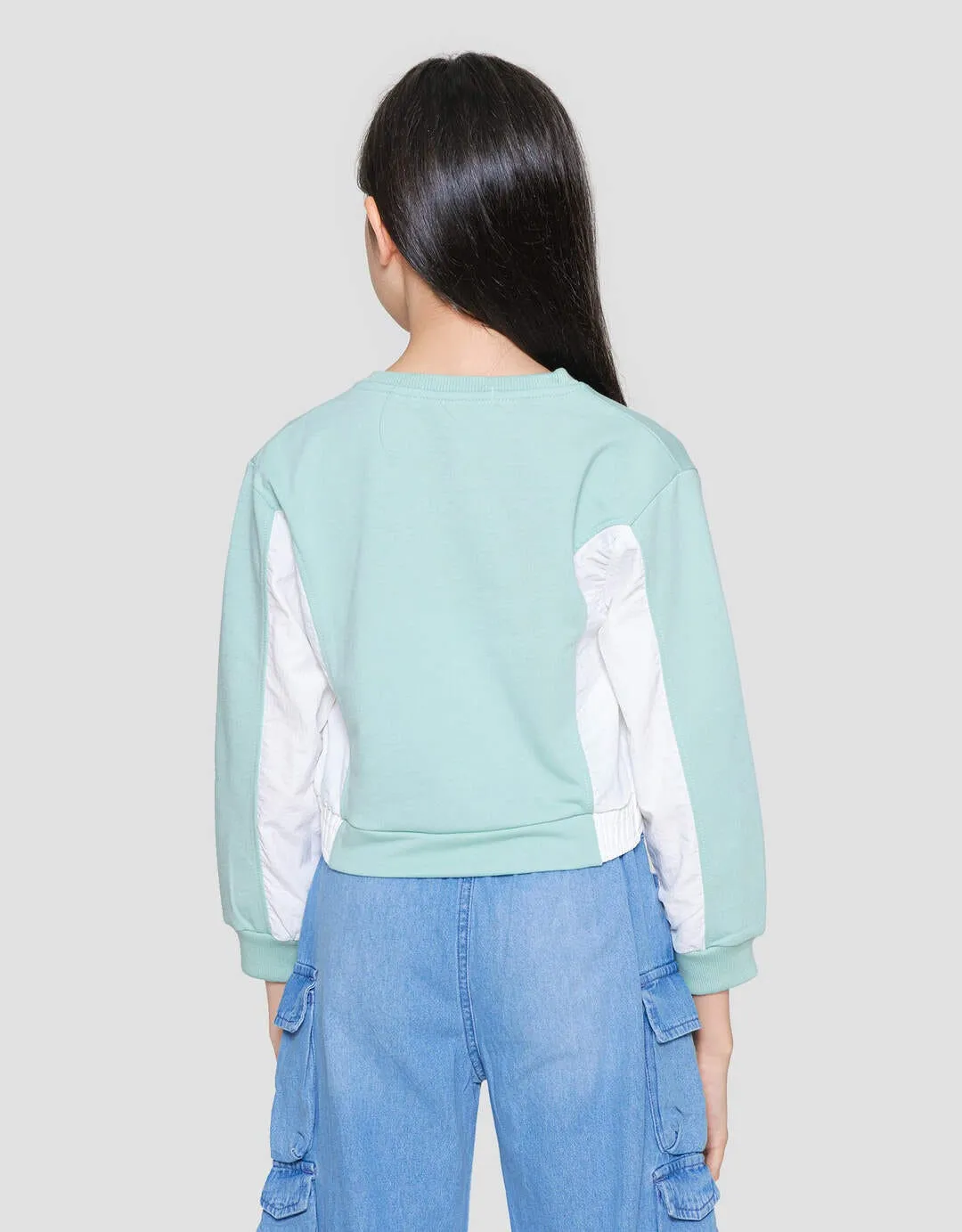 Aero Crop Komb Parasut Sweater Anak Perempuan