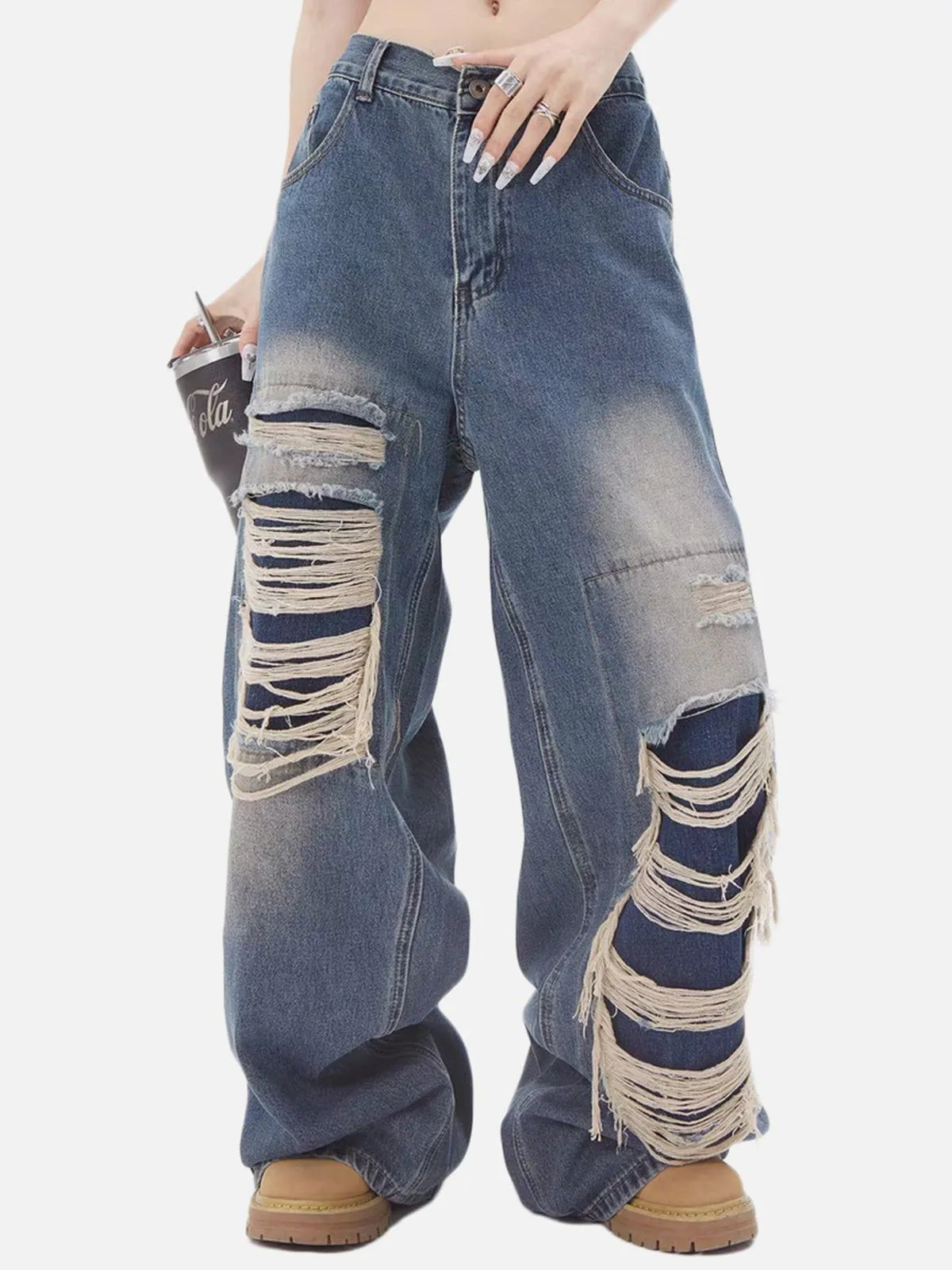 AlanBalen® - Distressed Design Jeans