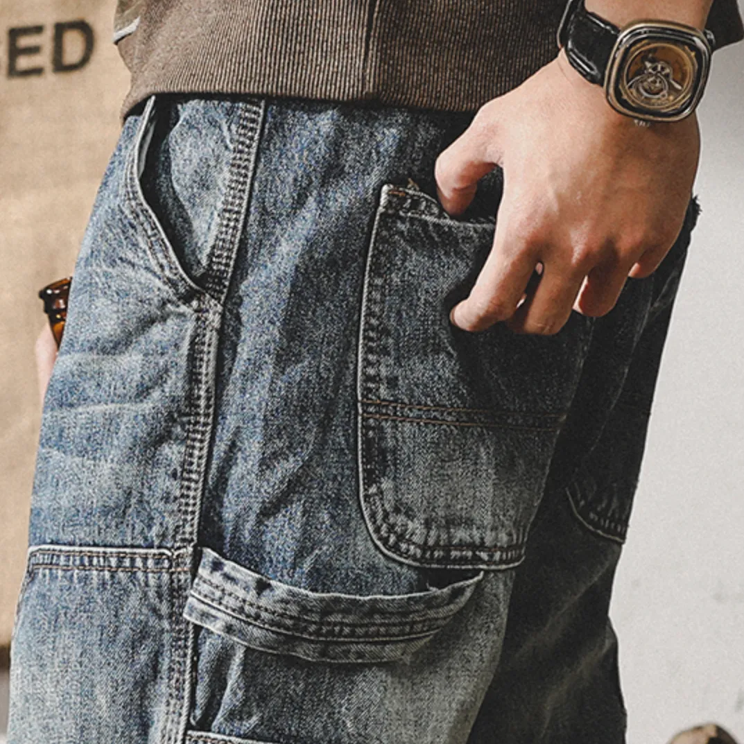 American Retro Loose Straight Hole Workwear P0885