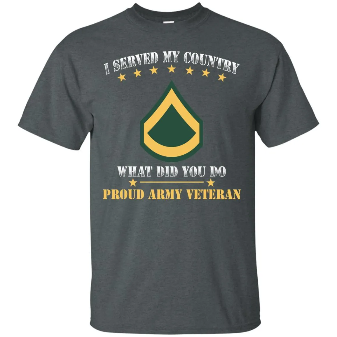 Army E-3 PFC E3 Private First Class Ranks Men Front T Shirt - Proud US Army Veteran