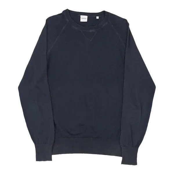 Aspesi Jumper - Small Navy Cotton Blend