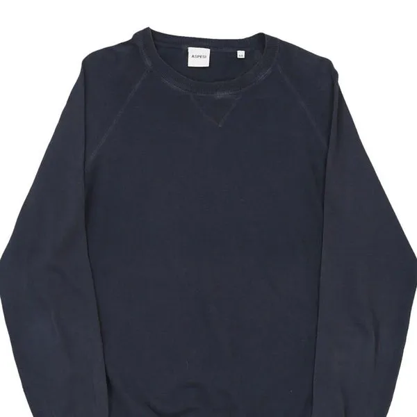 Aspesi Jumper - Small Navy Cotton Blend