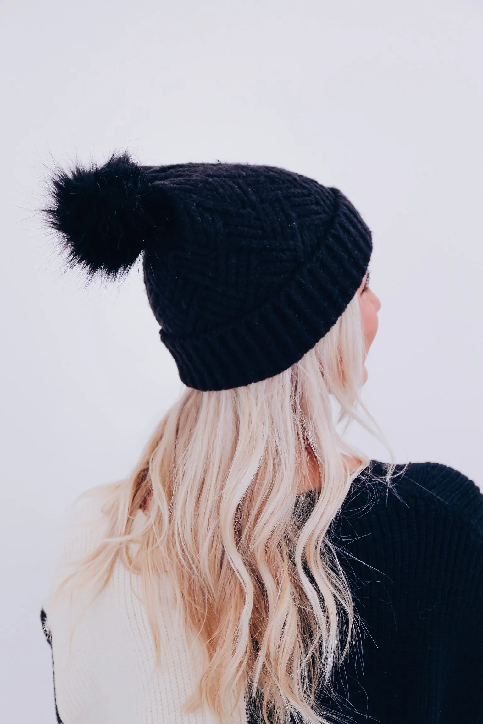 Blizzard Chevron Pom Beanie - Black