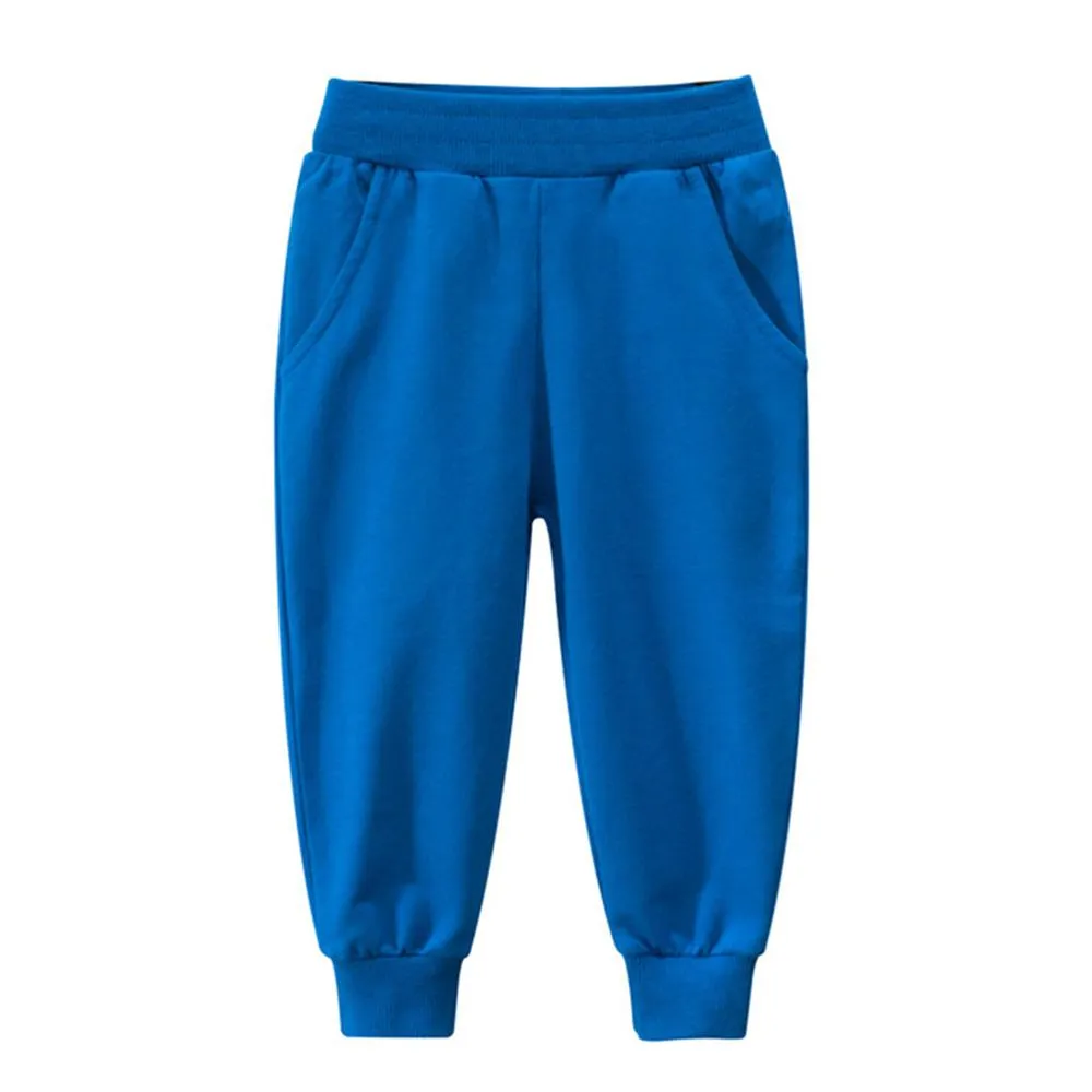 Boys Pocket Casual Solid Pants