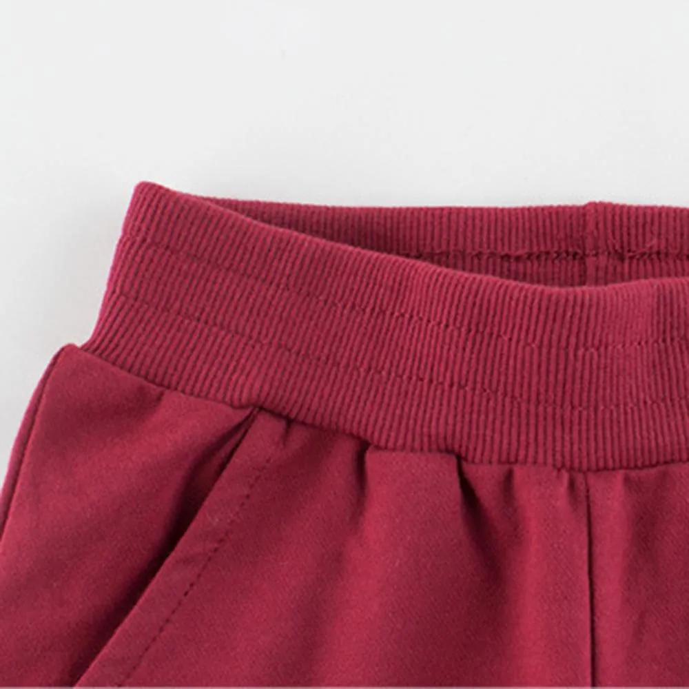 Boys Pocket Casual Solid Pants