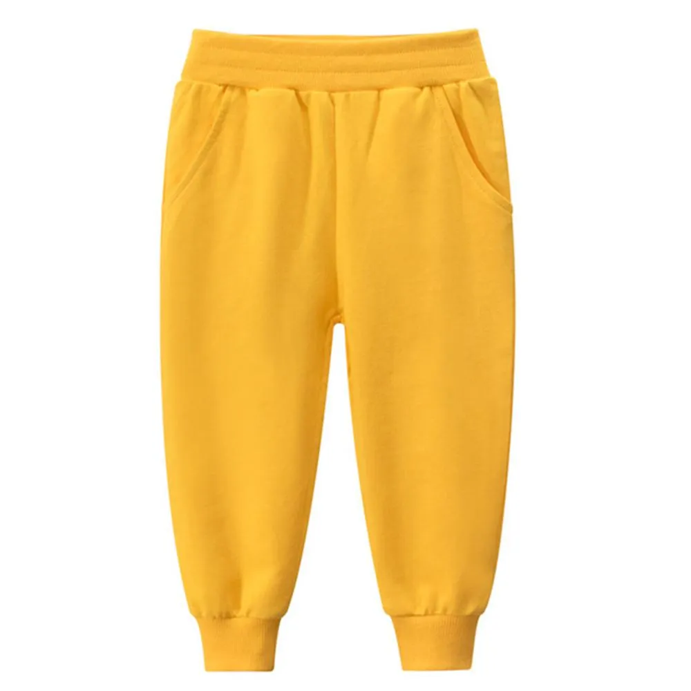 Boys Pocket Casual Solid Pants