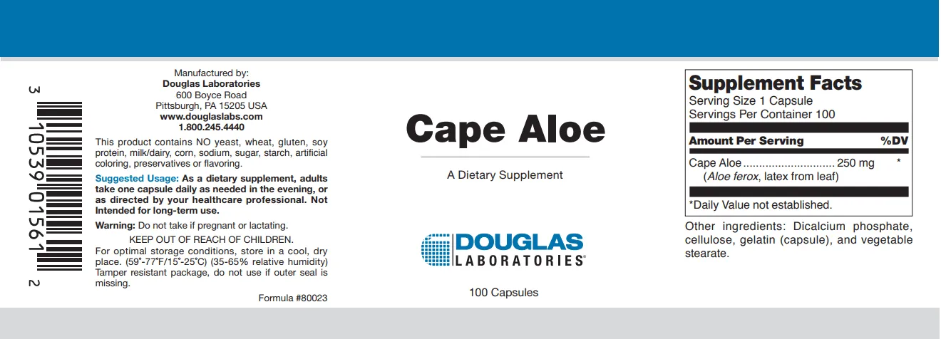 Cape Aloe - 100 Capsules