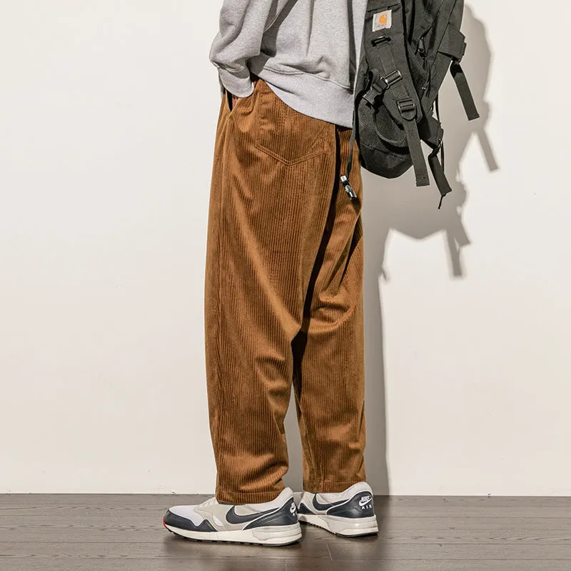 Casual Corduroy Trousers Japanese Men's Trousers