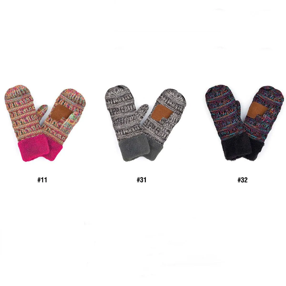 CC Crafted Multi Color Mittens