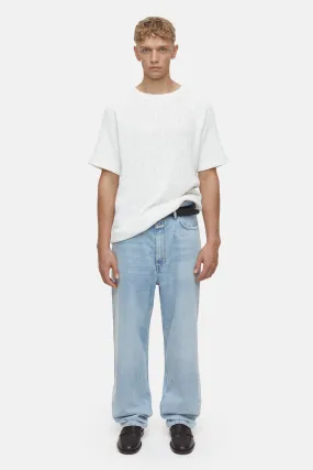 CLOSED MENS BOUCLÉ T-SHIRT - IVORY