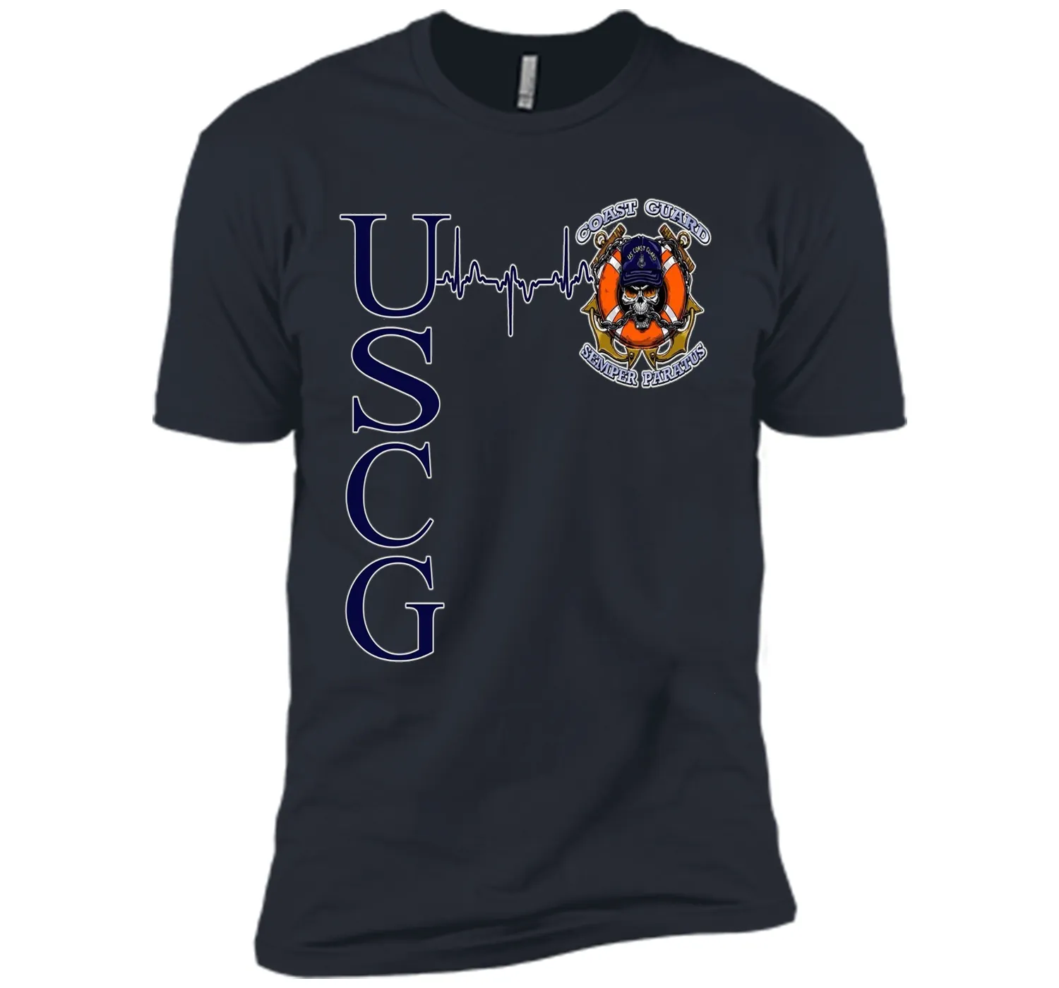 Coast Guard Heartbeat T-Shirt cool shirt