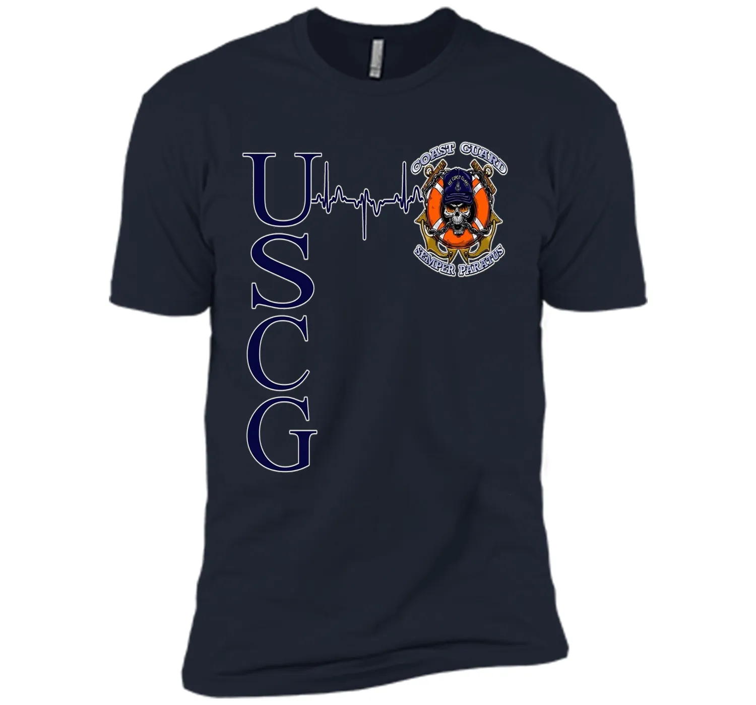 Coast Guard Heartbeat T-Shirt cool shirt