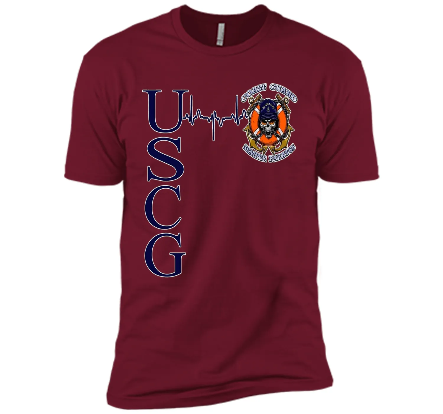 Coast Guard Heartbeat T-Shirt cool shirt