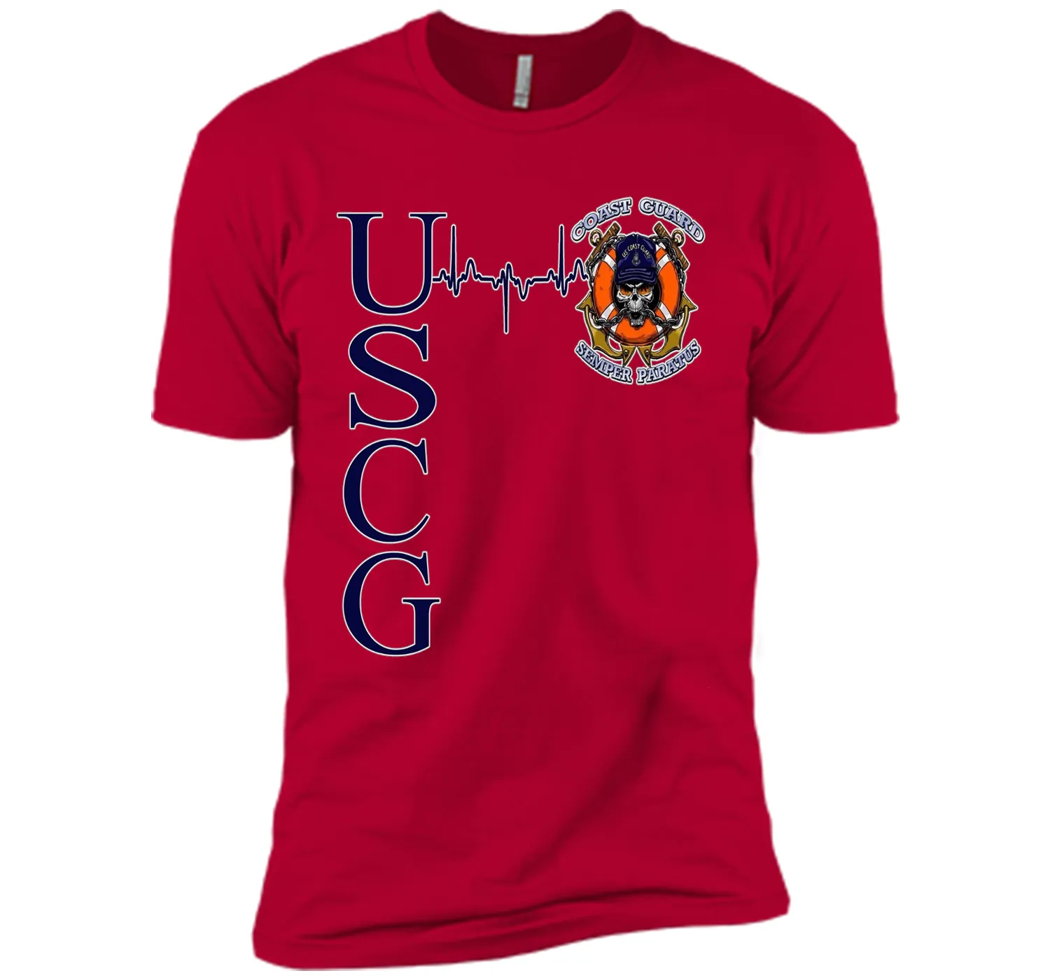Coast Guard Heartbeat T-Shirt cool shirt