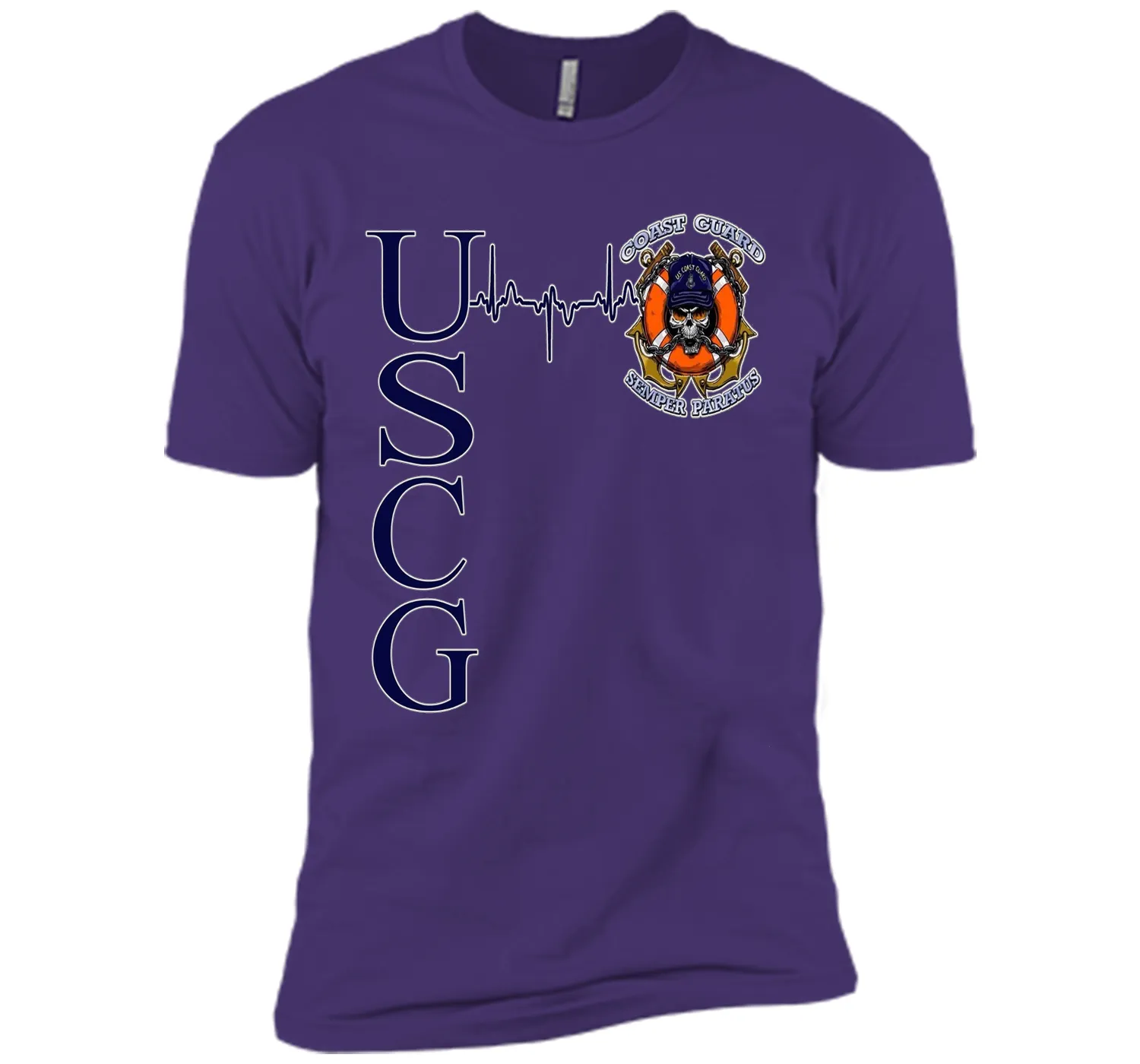 Coast Guard Heartbeat T-Shirt cool shirt