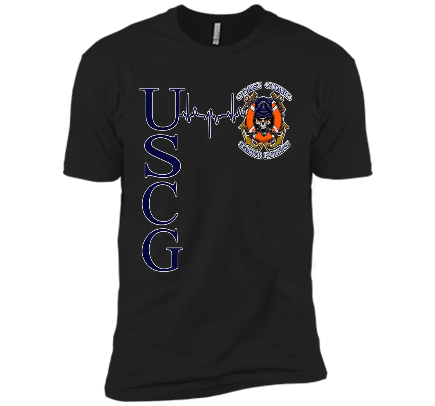 Coast Guard Heartbeat T-Shirt cool shirt