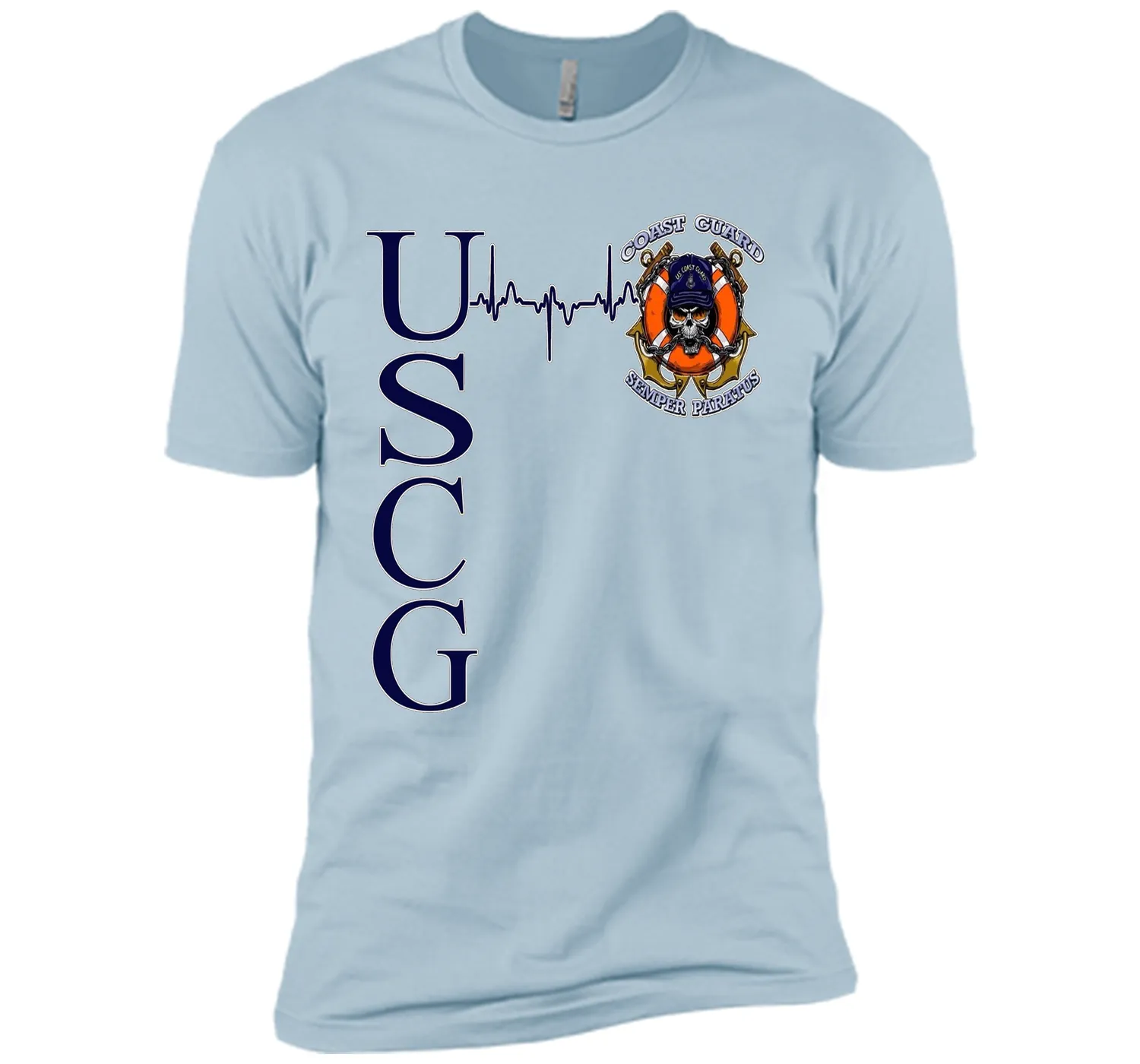 Coast Guard Heartbeat T-Shirt cool shirt