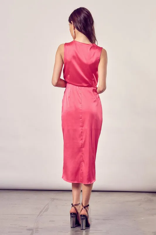 Copacabana Sleeveless V-Neck Wrap Dress