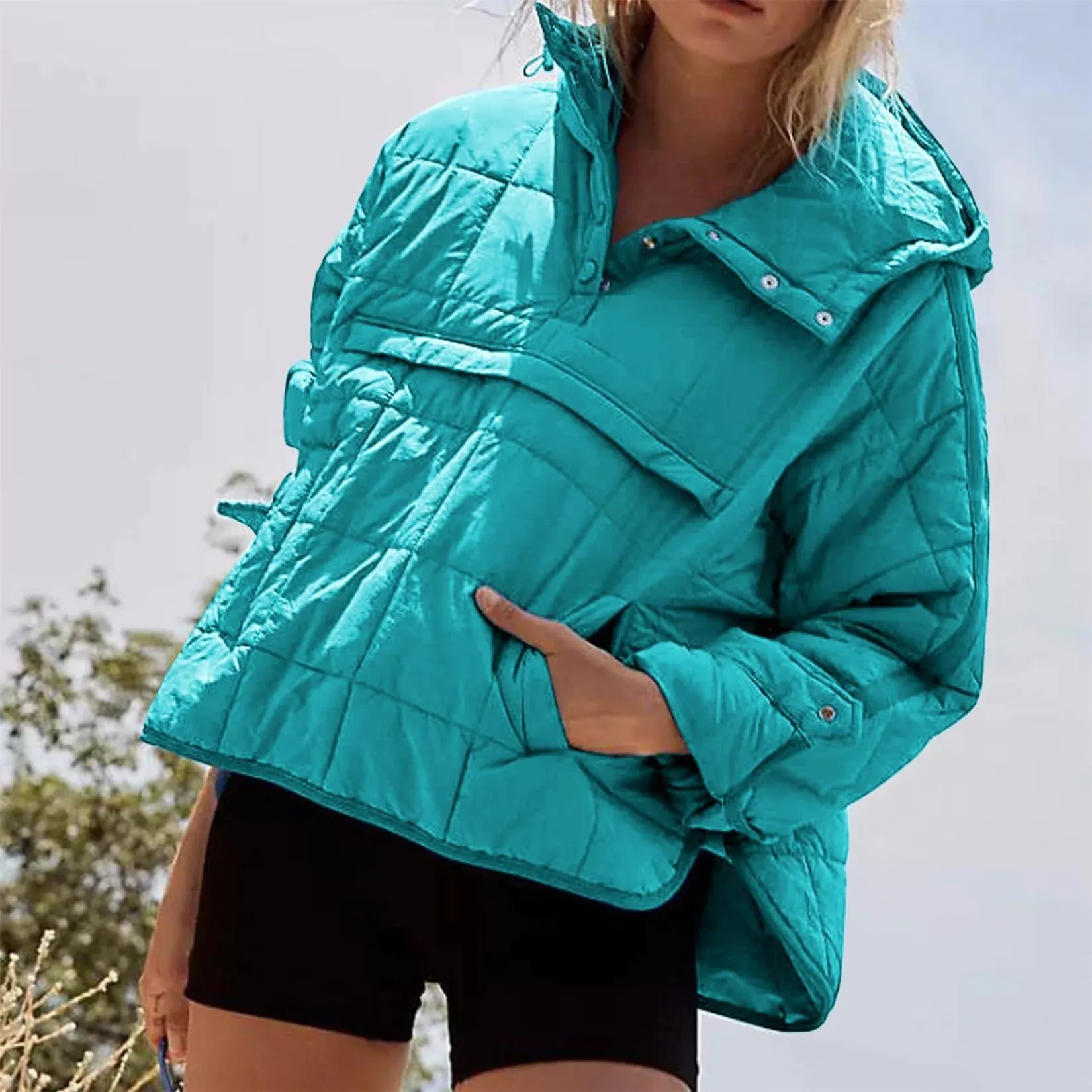Dames Pure Comfort Quilted Pullover Puffer