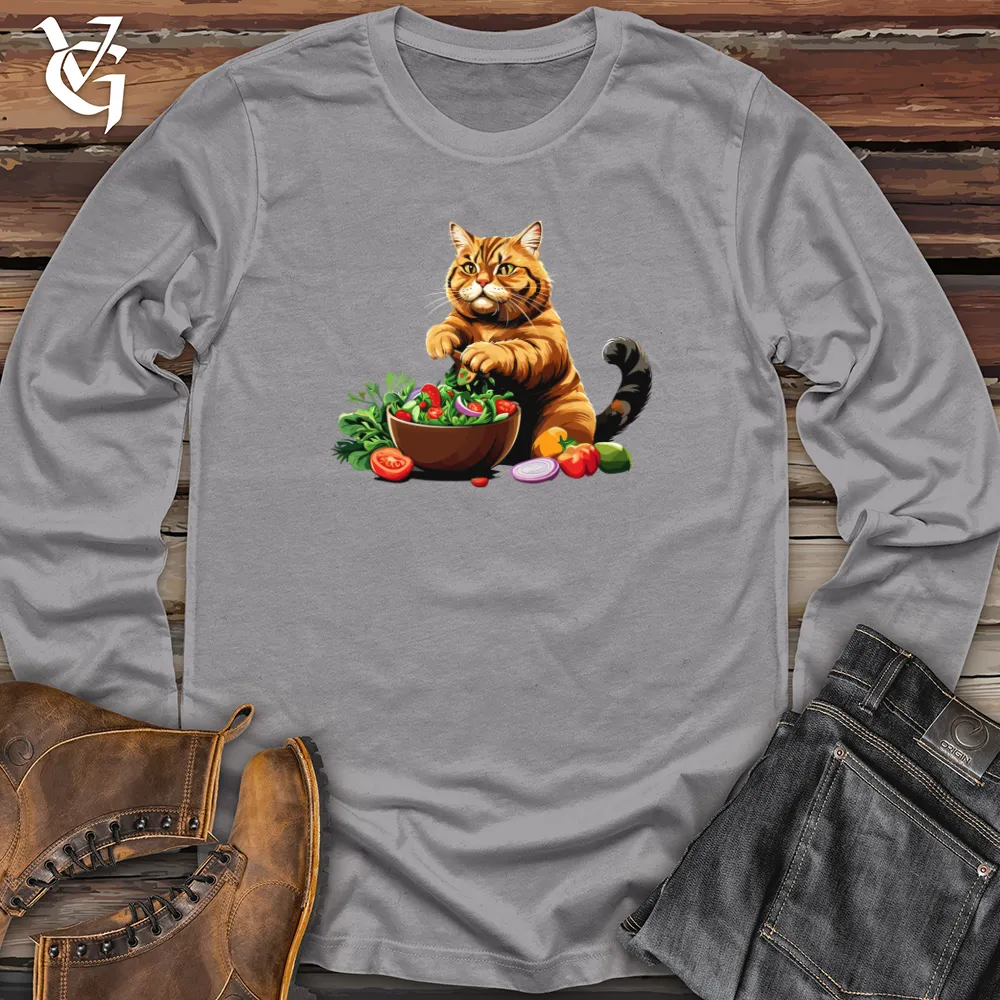 Fat Cat with Salad Long Sleeve
