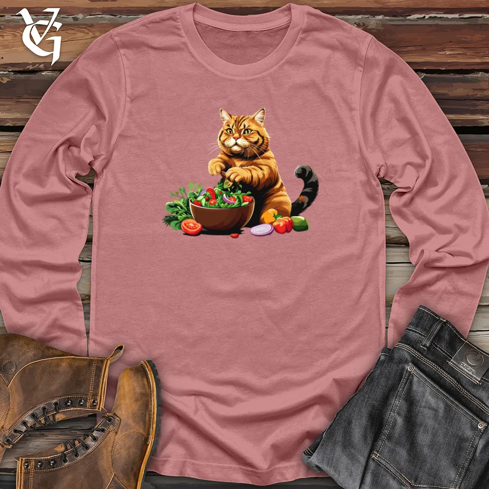 Fat Cat with Salad Long Sleeve