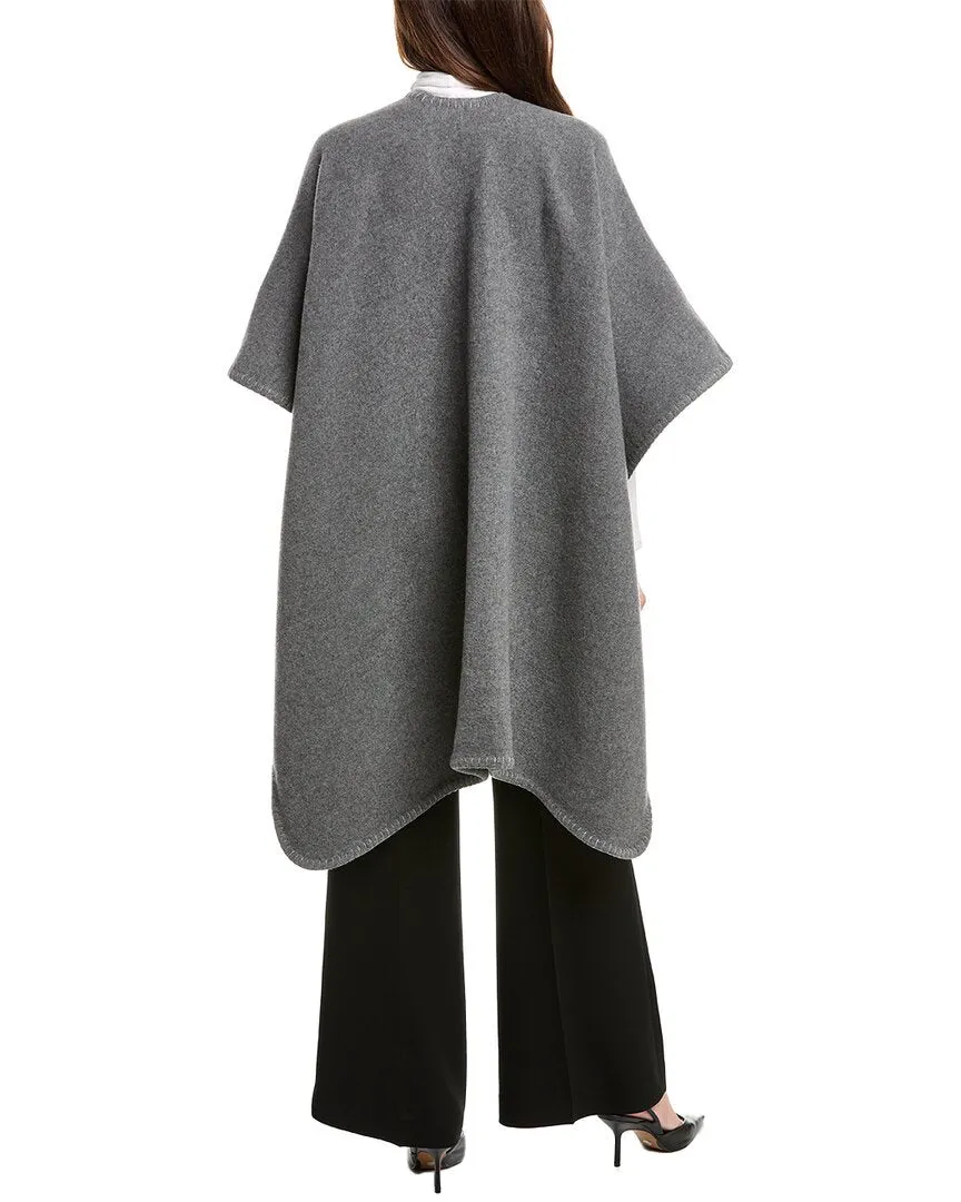 FENDI Logo Wool & Cashmere-Blend Poncho