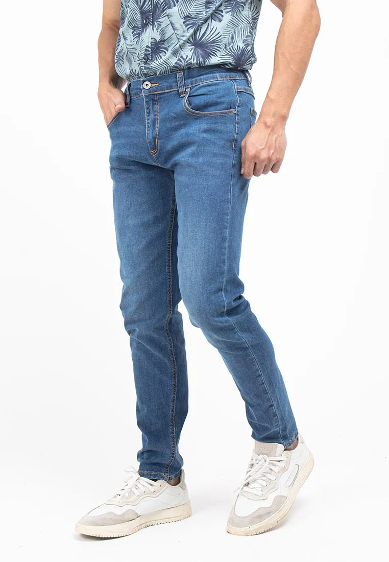 Forest Elastic Waist Stretchable Slim Fit Jeans Men Denim Jeans | Seluar Jeans Lelaki Slim Fit - 610203