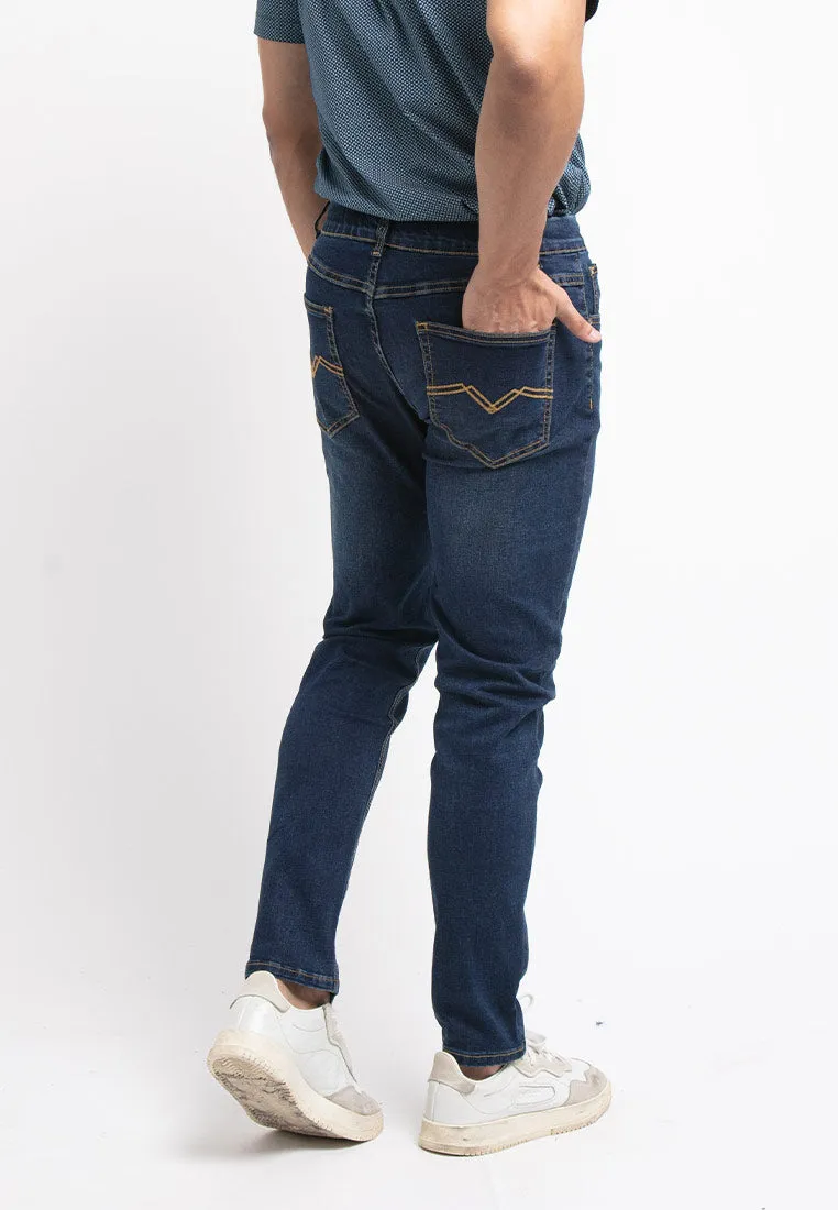 Forest Elastic Waist Stretchable Slim Fit Jeans Men Denim Jeans | Seluar Jeans Lelaki Slim Fit - 610203
