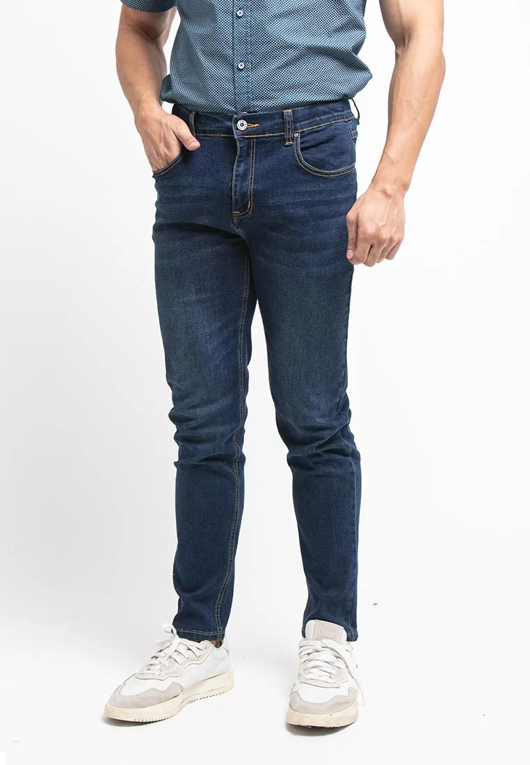 Forest Elastic Waist Stretchable Slim Fit Jeans Men Denim Jeans | Seluar Jeans Lelaki Slim Fit - 610203
