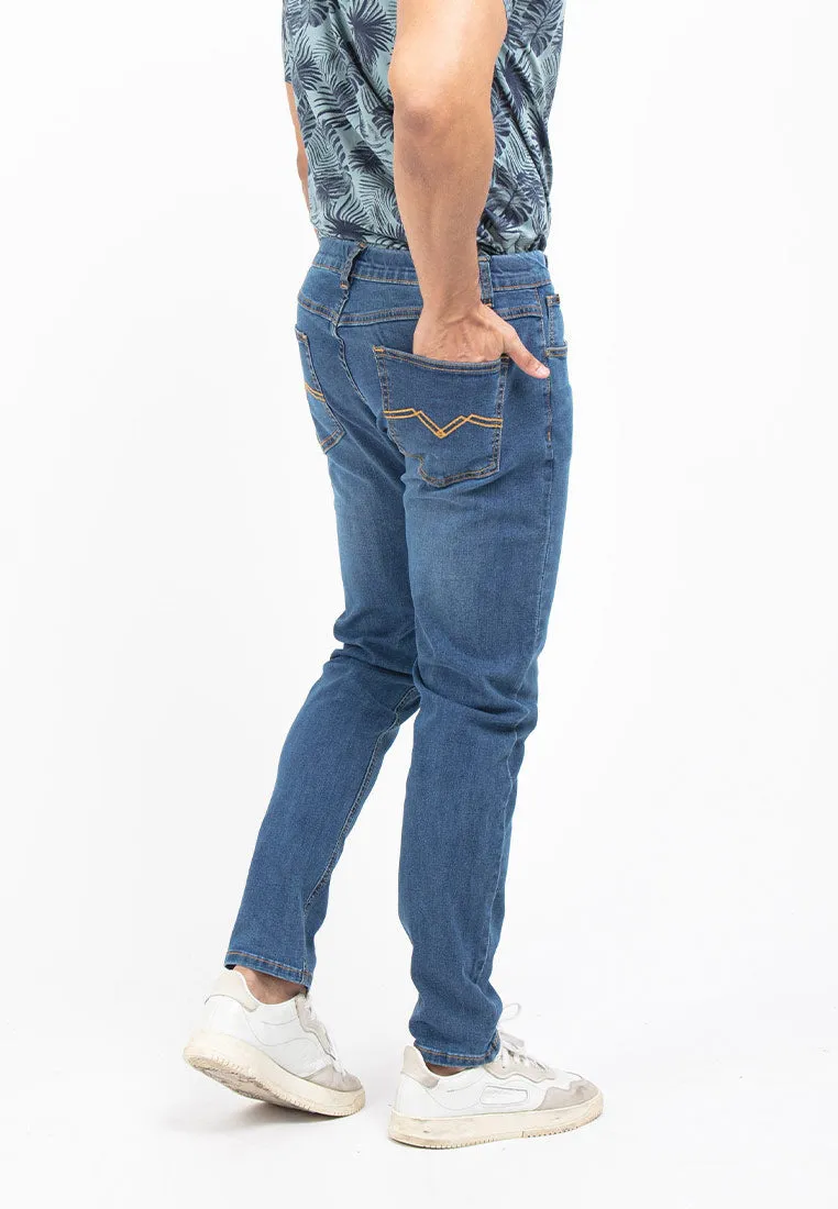 Forest Elastic Waist Stretchable Slim Fit Jeans Men Denim Jeans | Seluar Jeans Lelaki Slim Fit - 610203