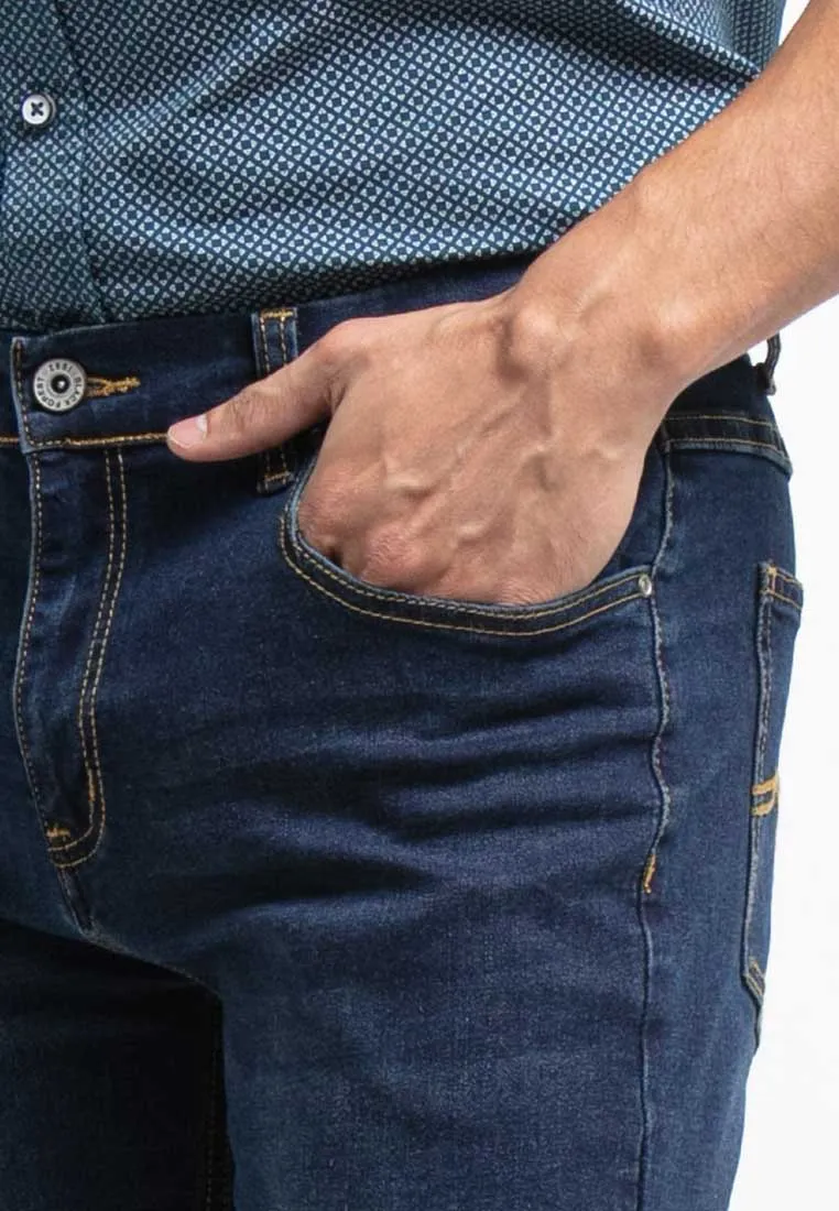 Forest Elastic Waist Stretchable Slim Fit Jeans Men Denim Jeans | Seluar Jeans Lelaki Slim Fit - 610203