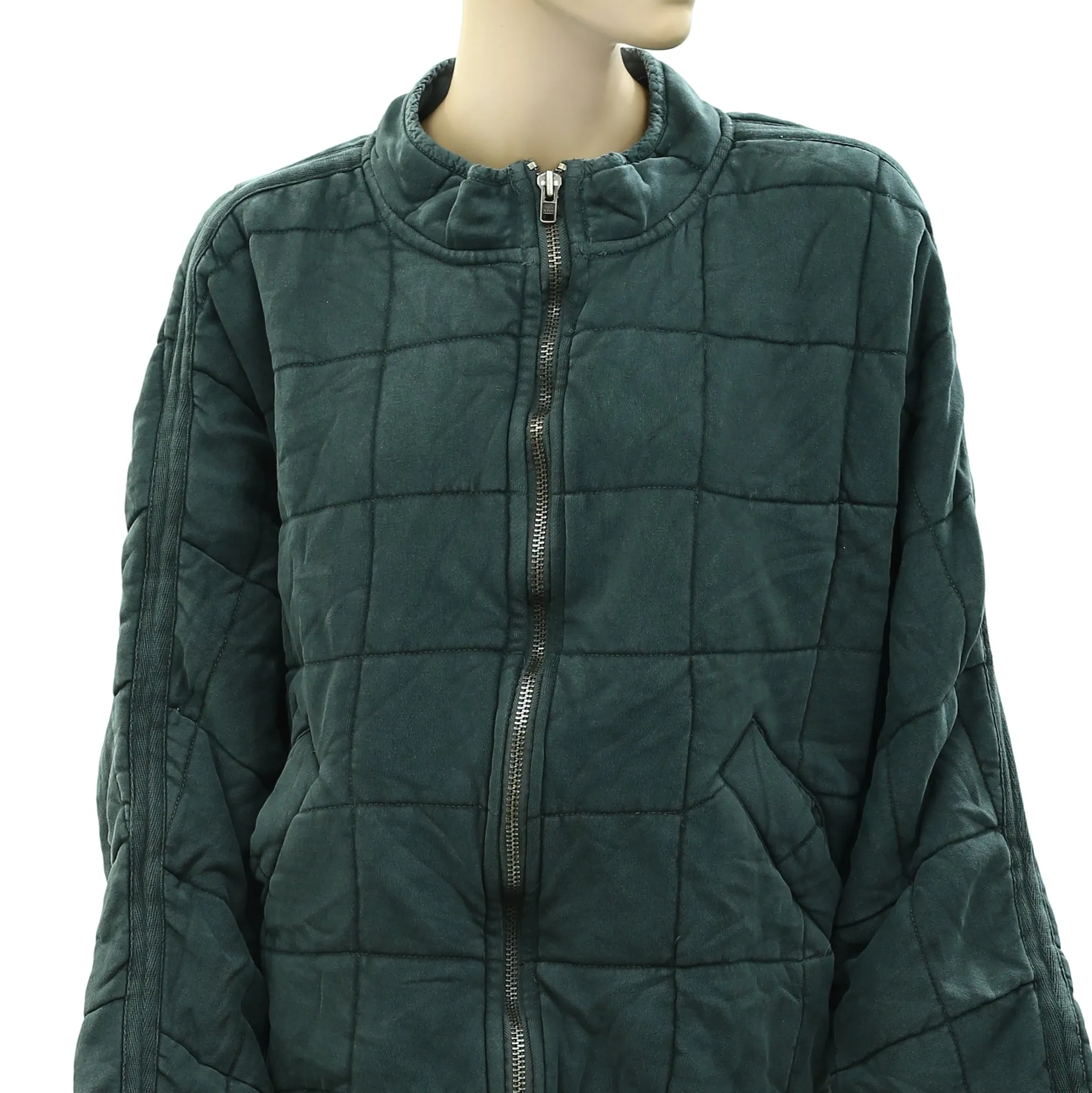 Free People Dolman Quilted Knit Jacket Top