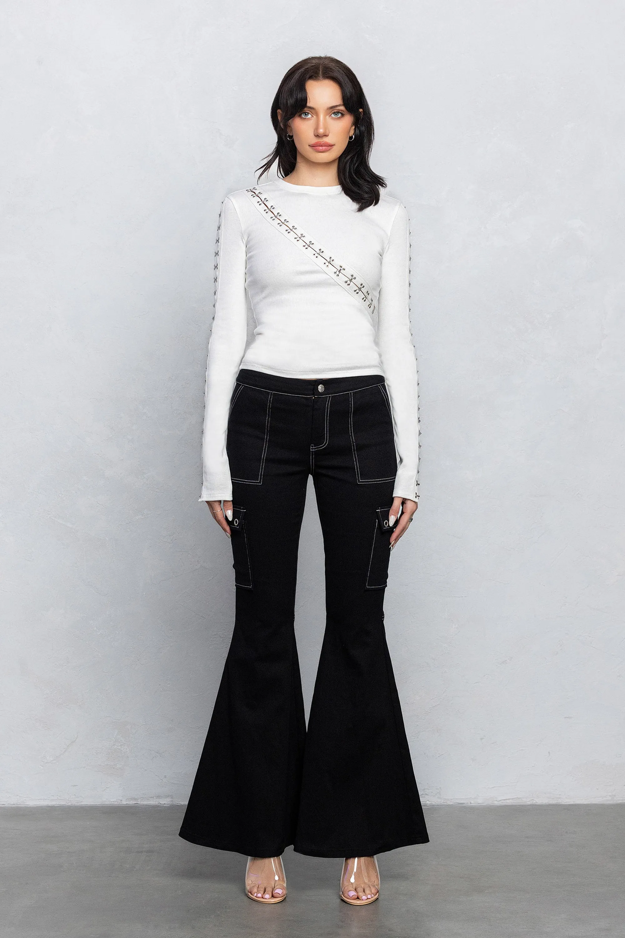 HALLE BELL BOTTOMS - BLACK