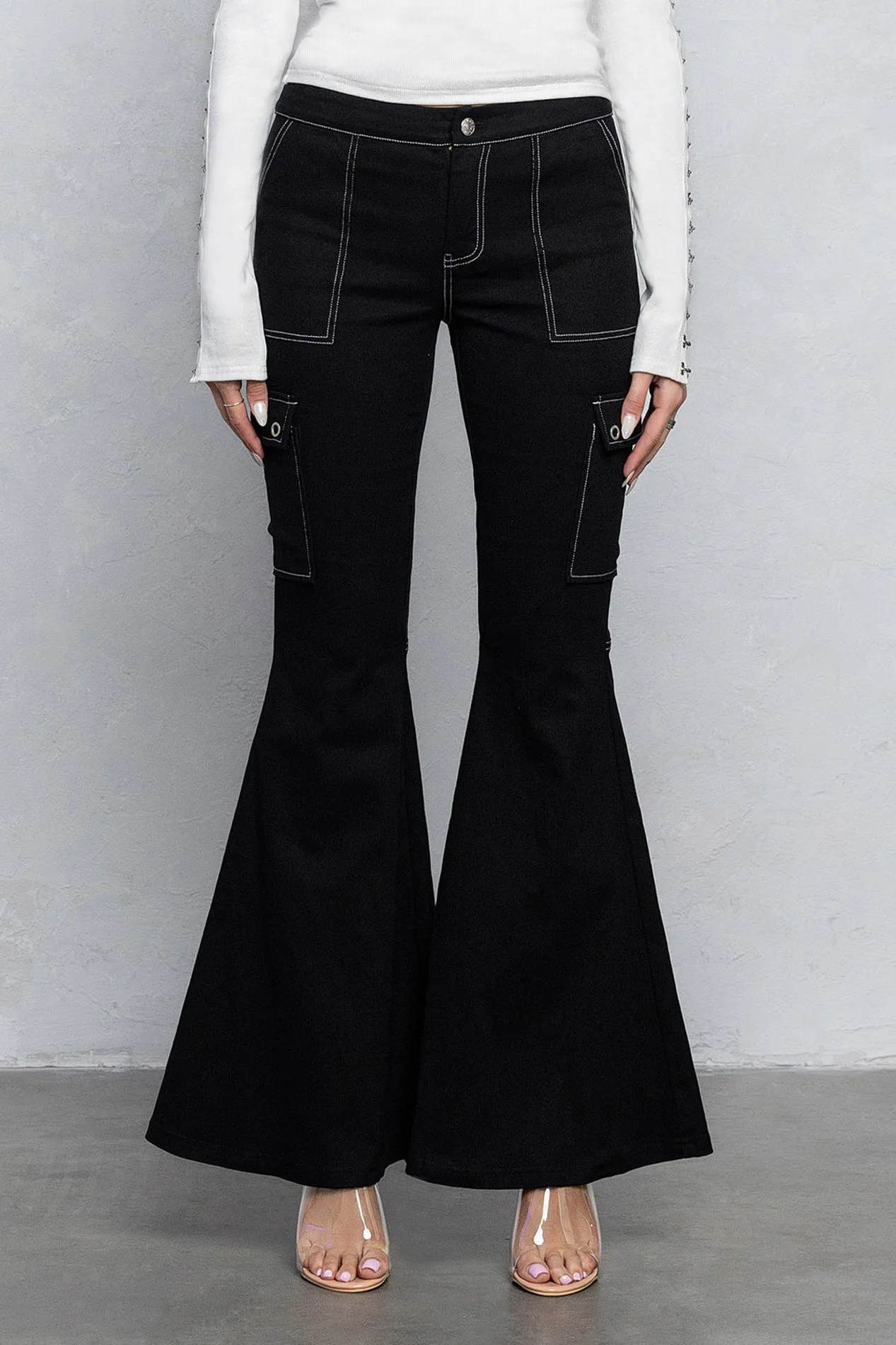HALLE BELL BOTTOMS - BLACK