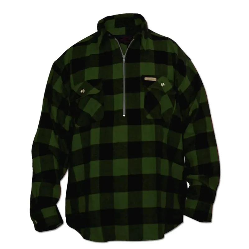 Hickory Shirt Co Buffalo Plaid Flannel 1/4 shirt - available in Red, Green, Blue