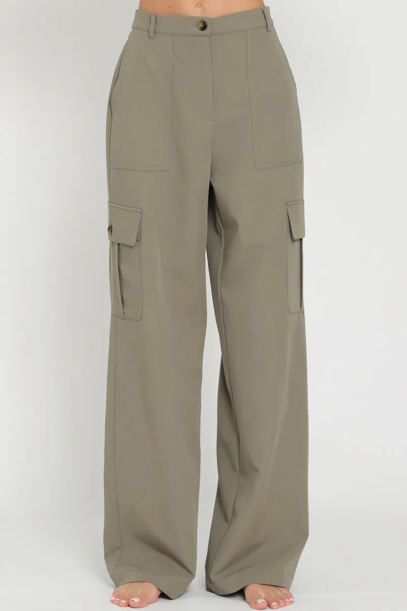 High Waisted Cargo Pants
