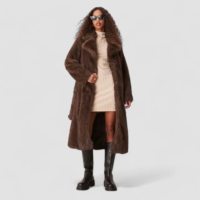 Isa | Long Faux Fur Coat