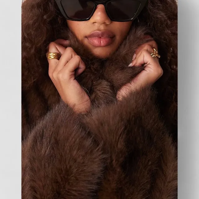 Isa | Long Faux Fur Coat