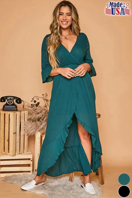 Jade Ruffle Maxi Dress