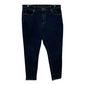 Jeans Skinny By Michael By Michael Kors In Blue Denim, Size:14
