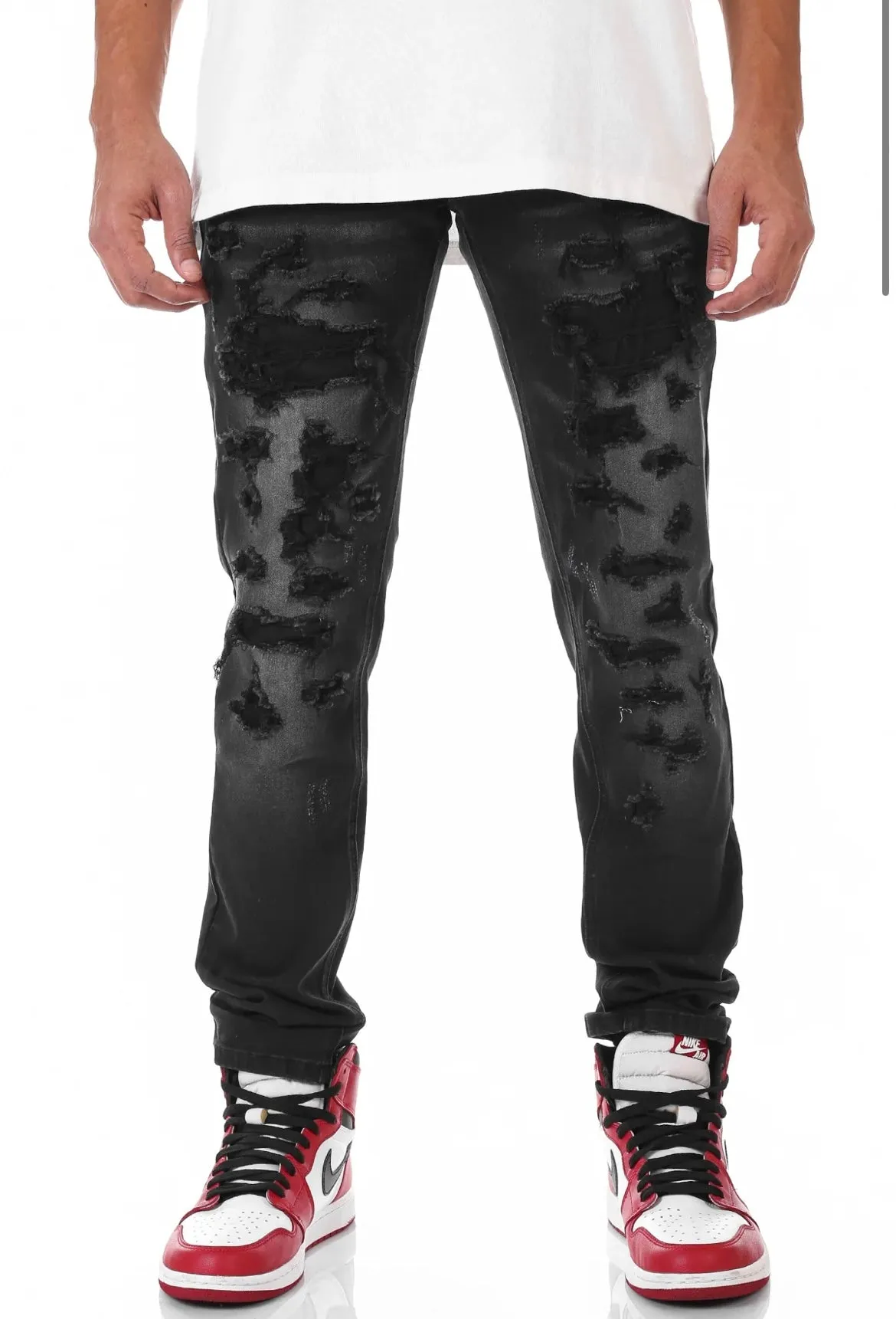 KDNK 'Under Patch Web' Jeans (Black) KND4492