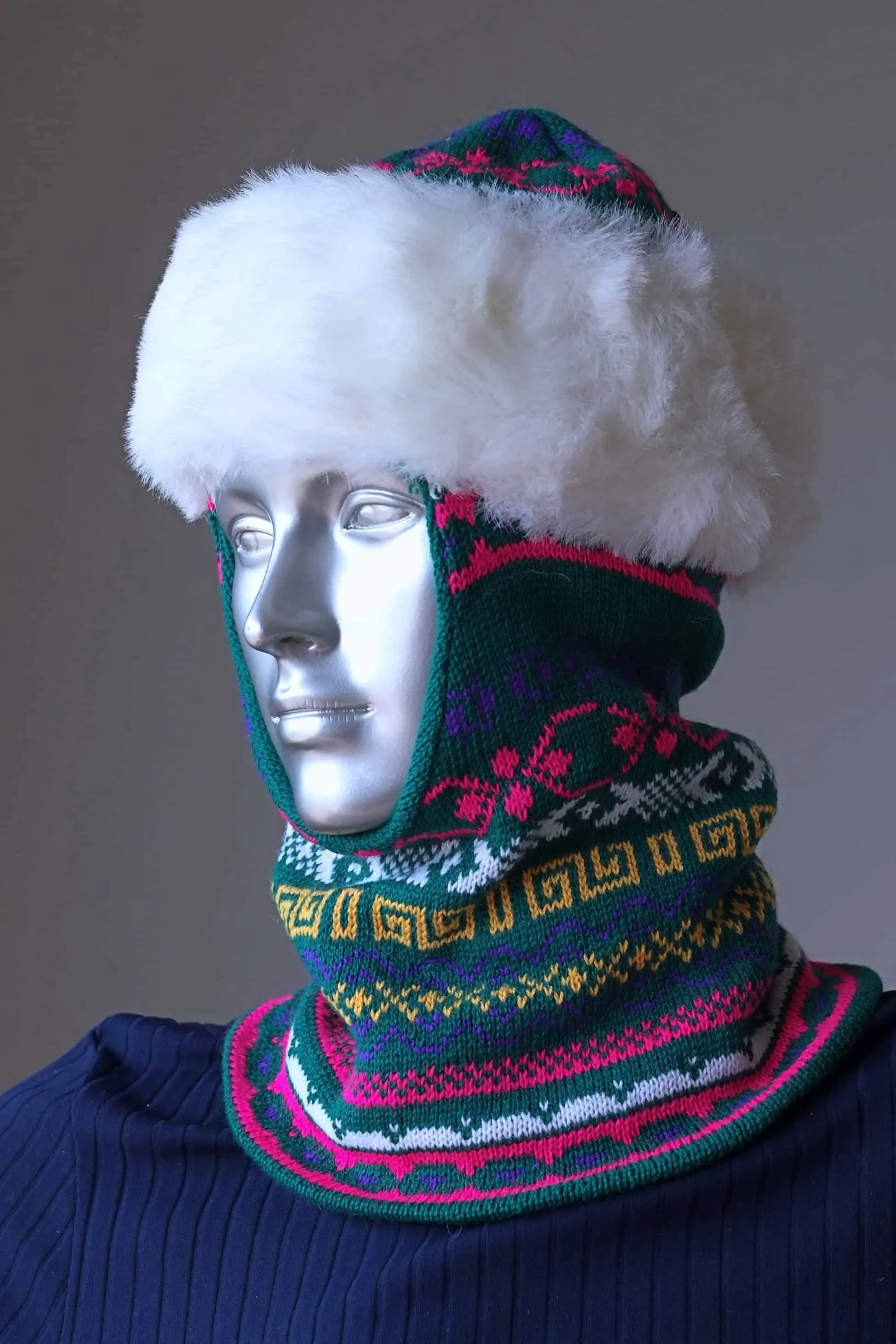 KNITTED Patterned Balaclava