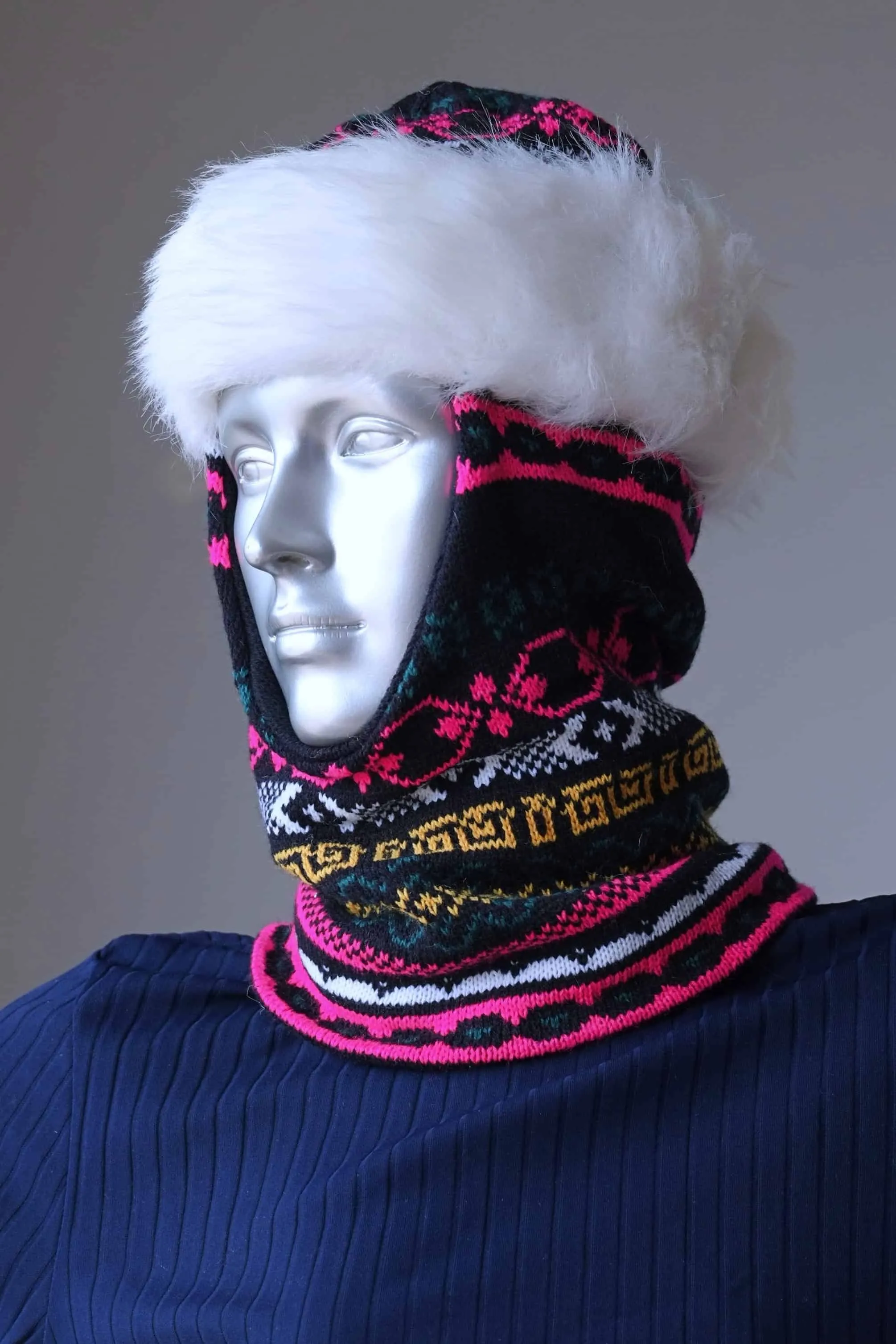 KNITTED Patterned Balaclava