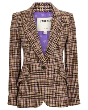 L'AGENCE CHAMBERLAIN HOUNDSTOOTH BLAZER