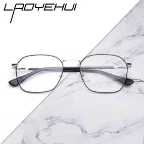 Laoyehui Unisex Eyeglasses Alloy Ultra Light Polygon Frame 9012