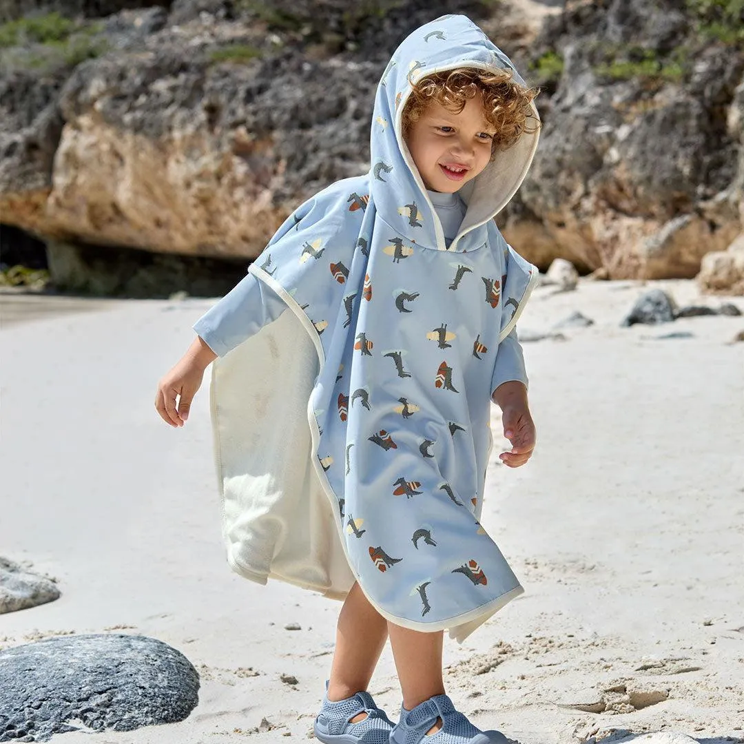 Lassig Beach Poncho - Sky Blue - Crocodile