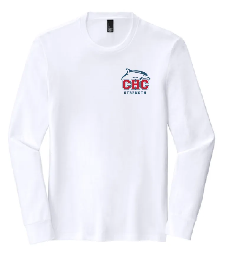 Long Sleeve Performance Tee / White / Cape Henry Strength & Conditioning