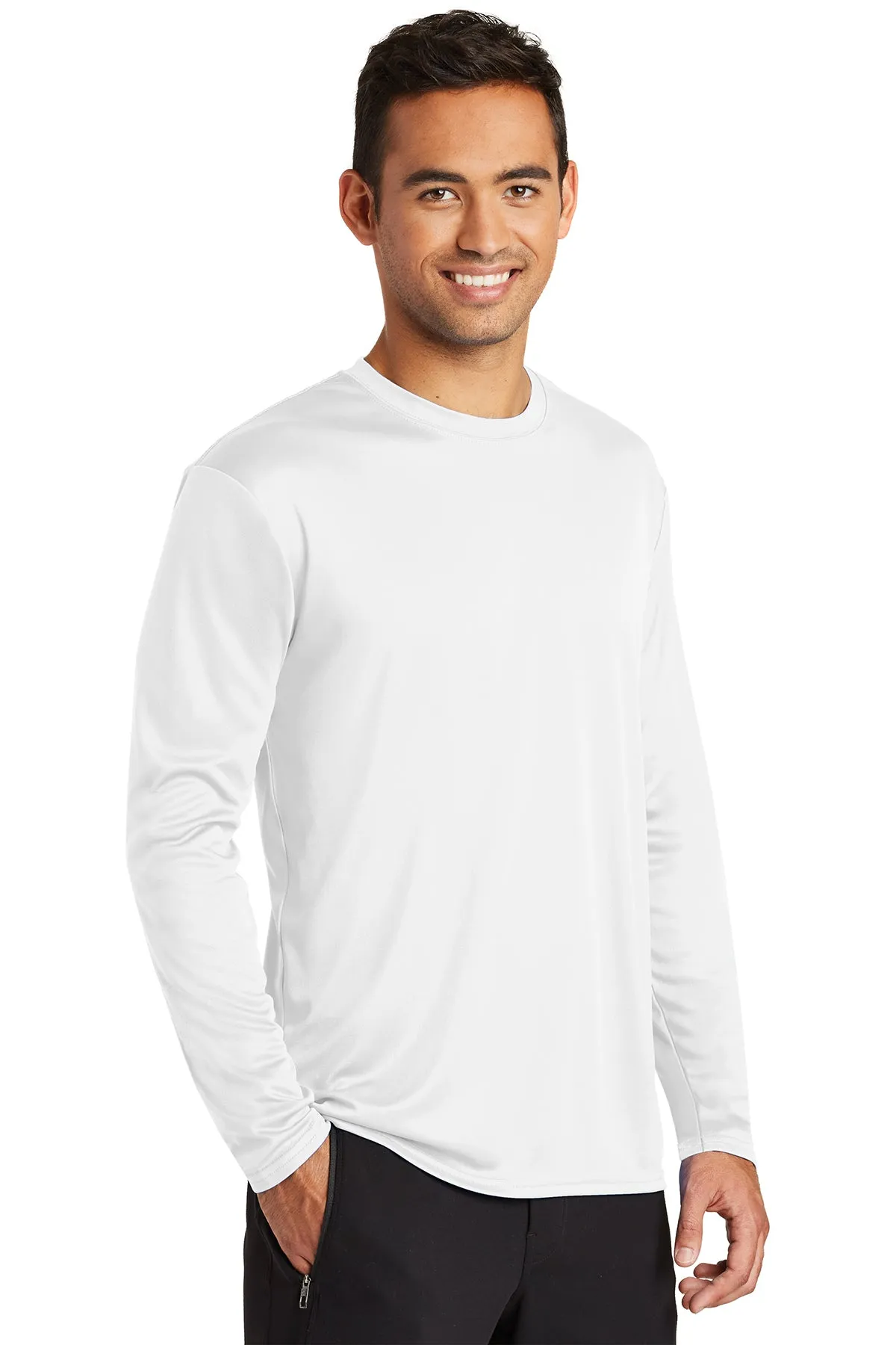 Long Sleeve Performance Tee / White / Cape Henry Strength & Conditioning