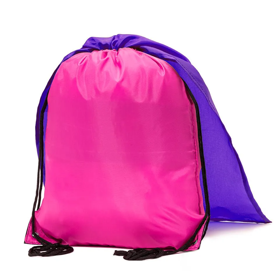 Mato & Hash Polyester Drawstring Cape Bag Blank