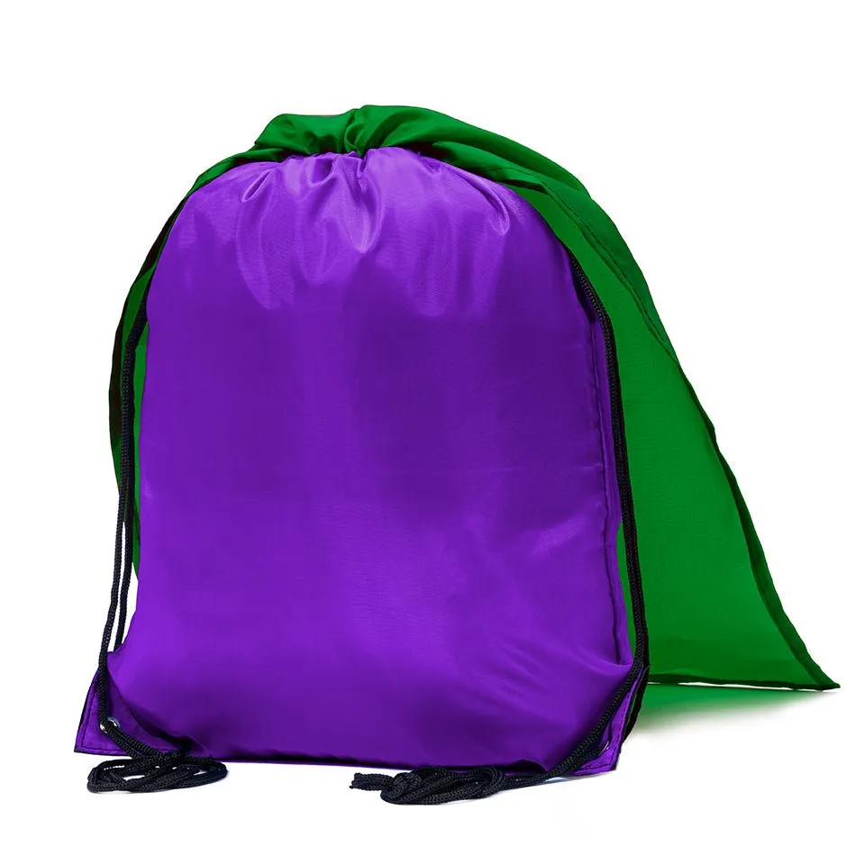 Mato & Hash Polyester Drawstring Cape Bag Blank